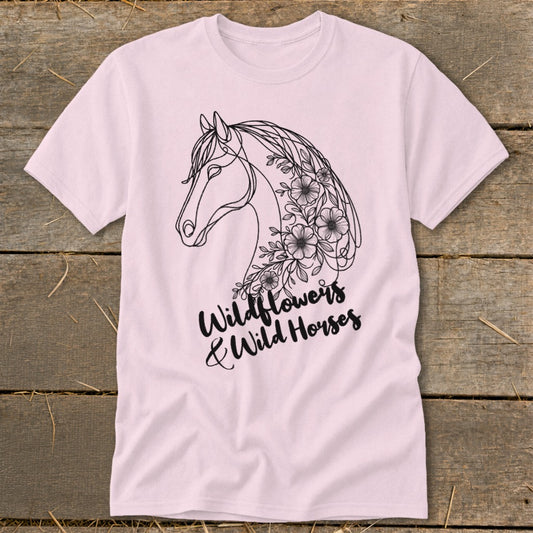 Wildflowers And Wild Horses Classic Tee