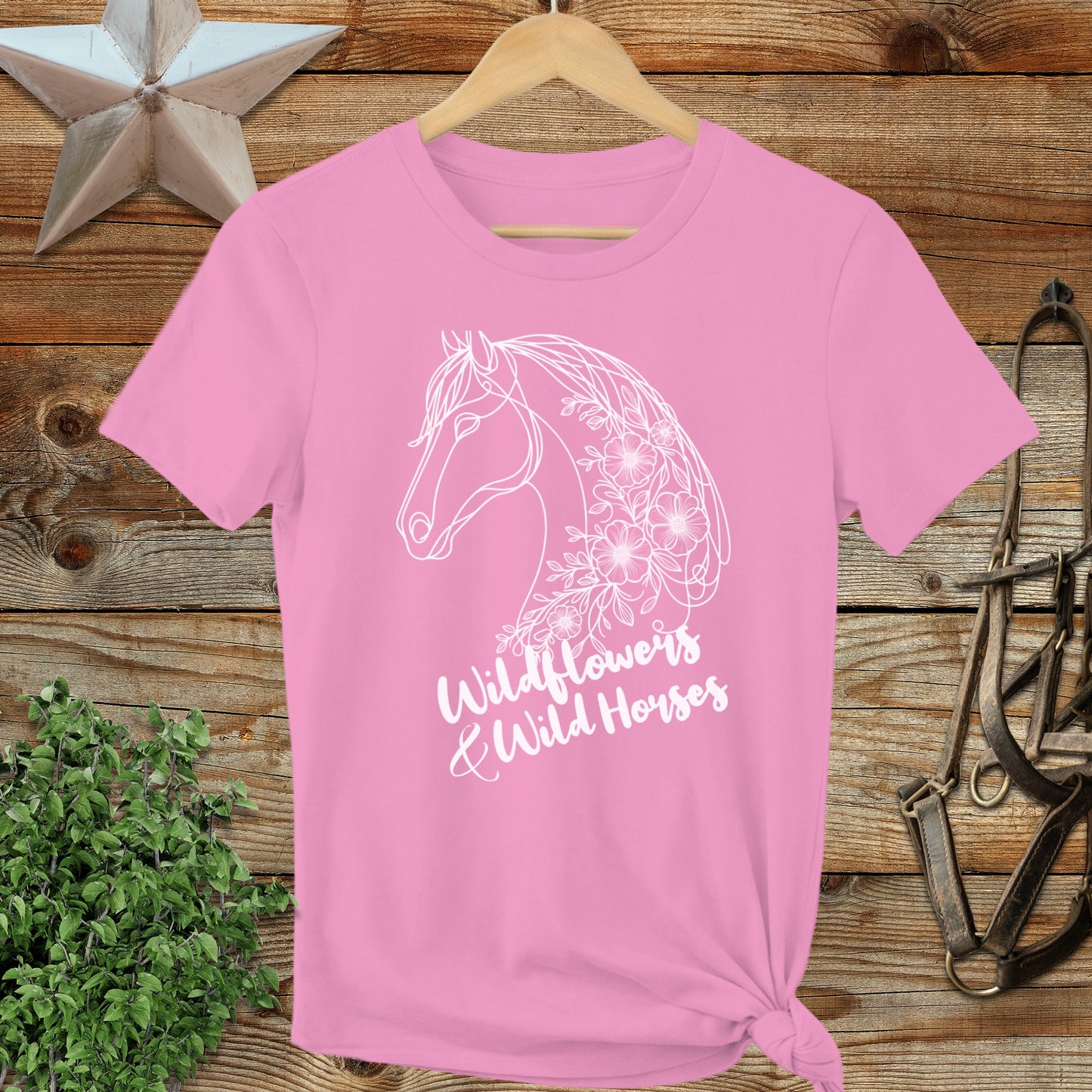 Wildflowers And Wild Horses Ladies Tee