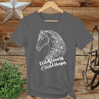 Wildflowers And Wild Horses Ladies Tee