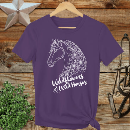 Wildflowers And Wild Horses Ladies Tee