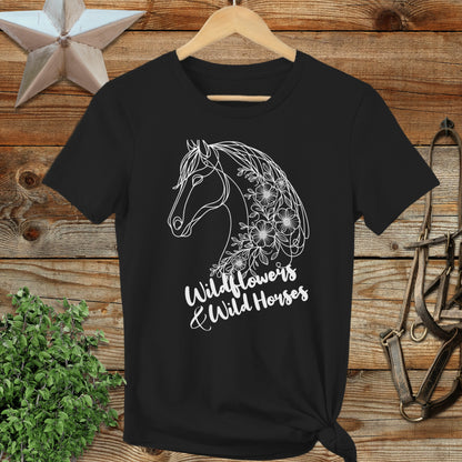 Wildflowers And Wild Horses Ladies Tee