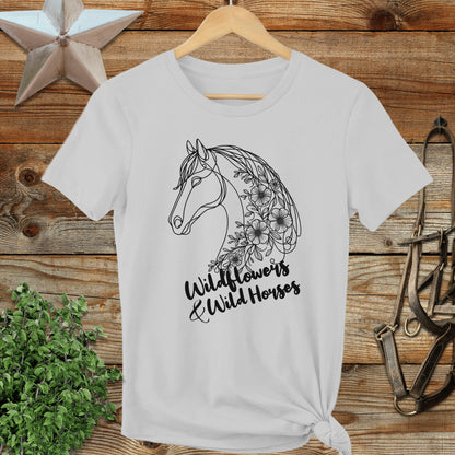 Wildflowers And Wild Horses Ladies Tee