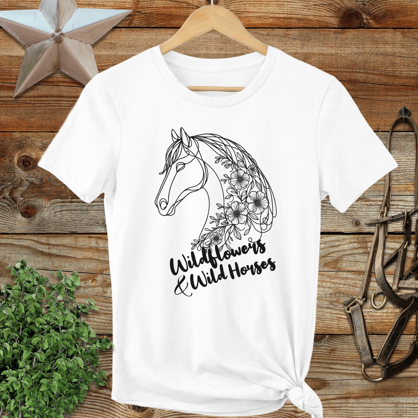 Wildflowers And Wild Horses Ladies Tee