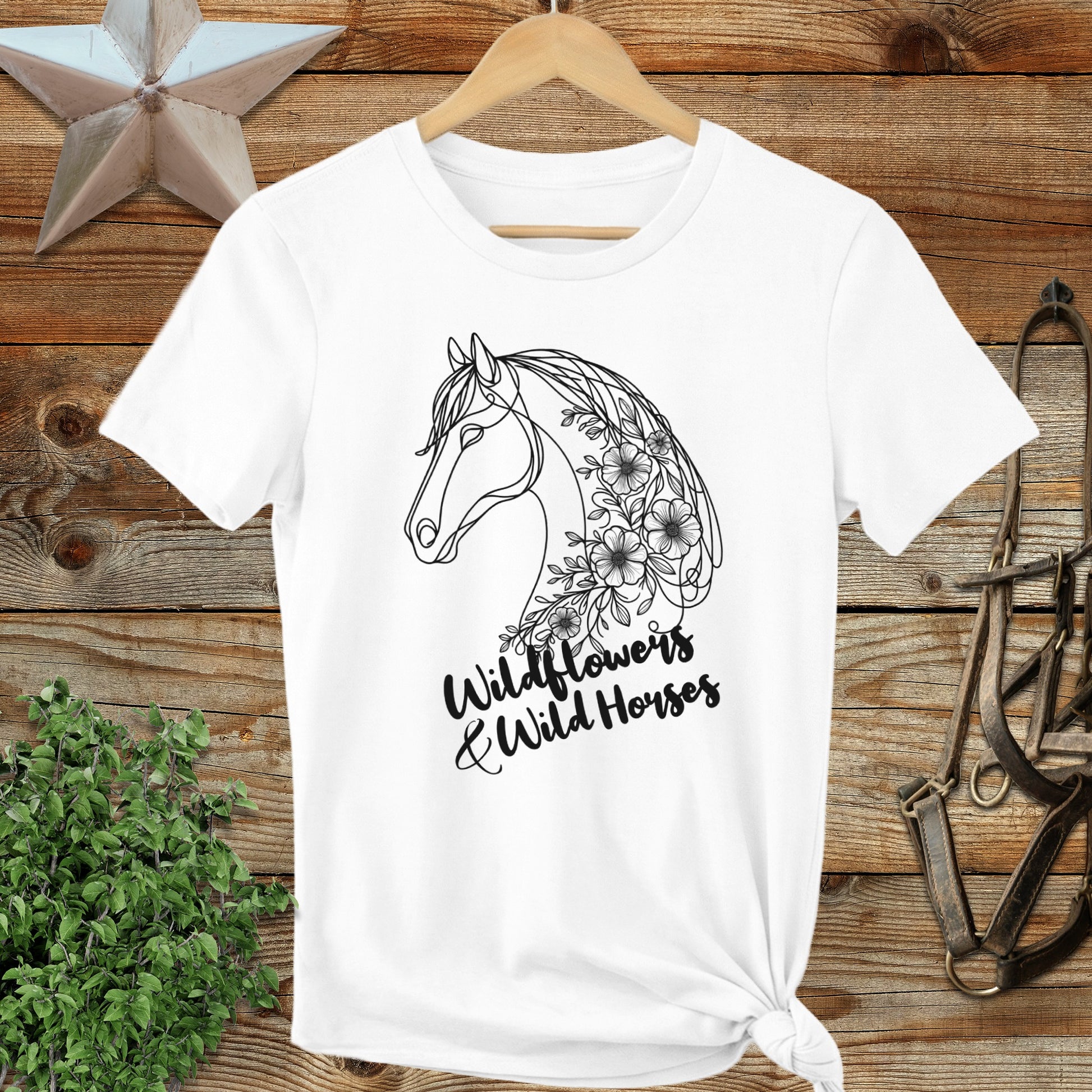 Wildflowers And Wild Horses Ladies Tee
