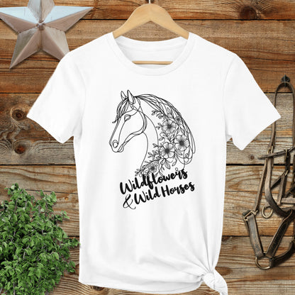 Wildflowers And Wild Horses Ladies Tee