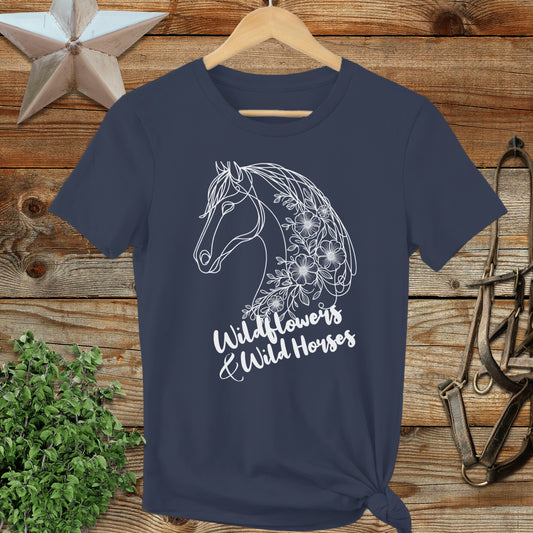 Wildflowers And Wild Horses Ladies Tee