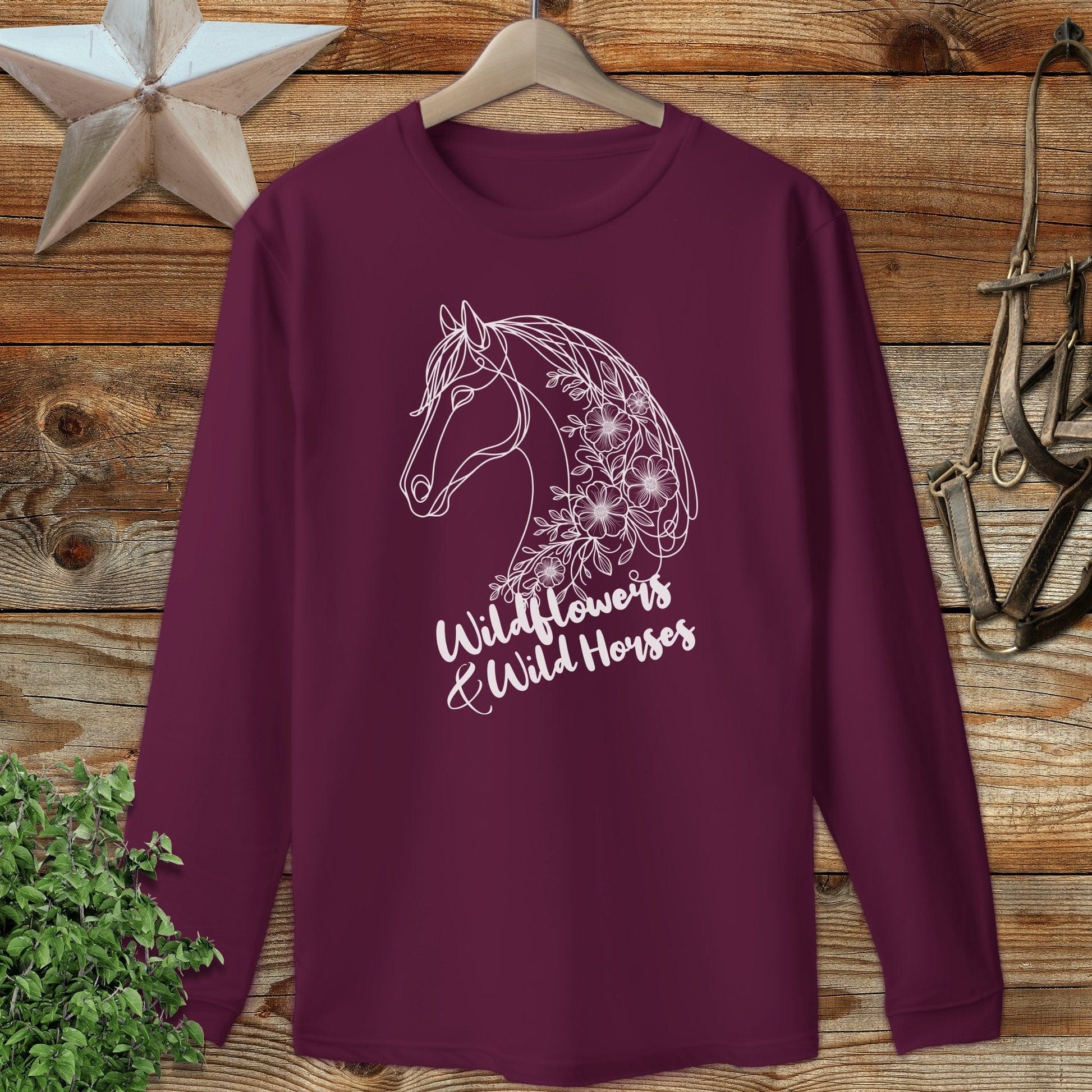 Wildflowers And Wild Horses Long Sleeve Tee