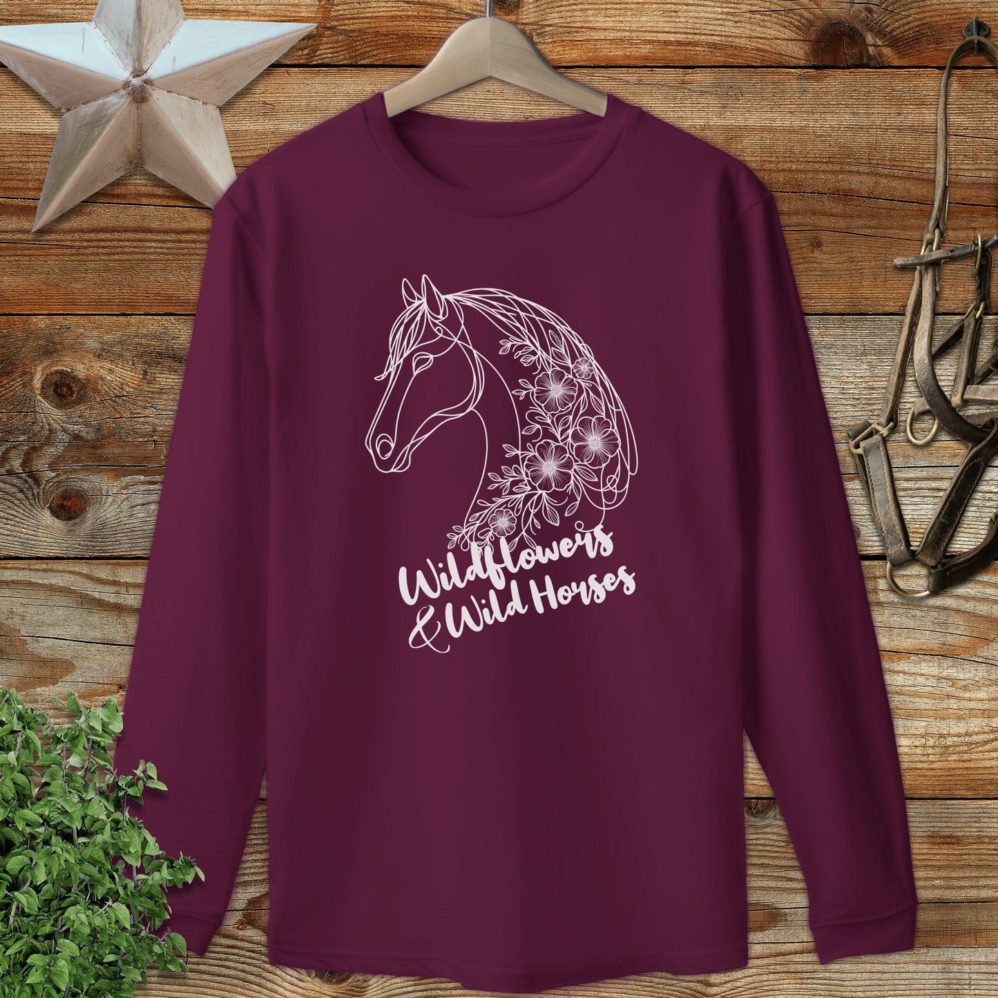 Wildflowers And Wild Horses Long Sleeve Tee