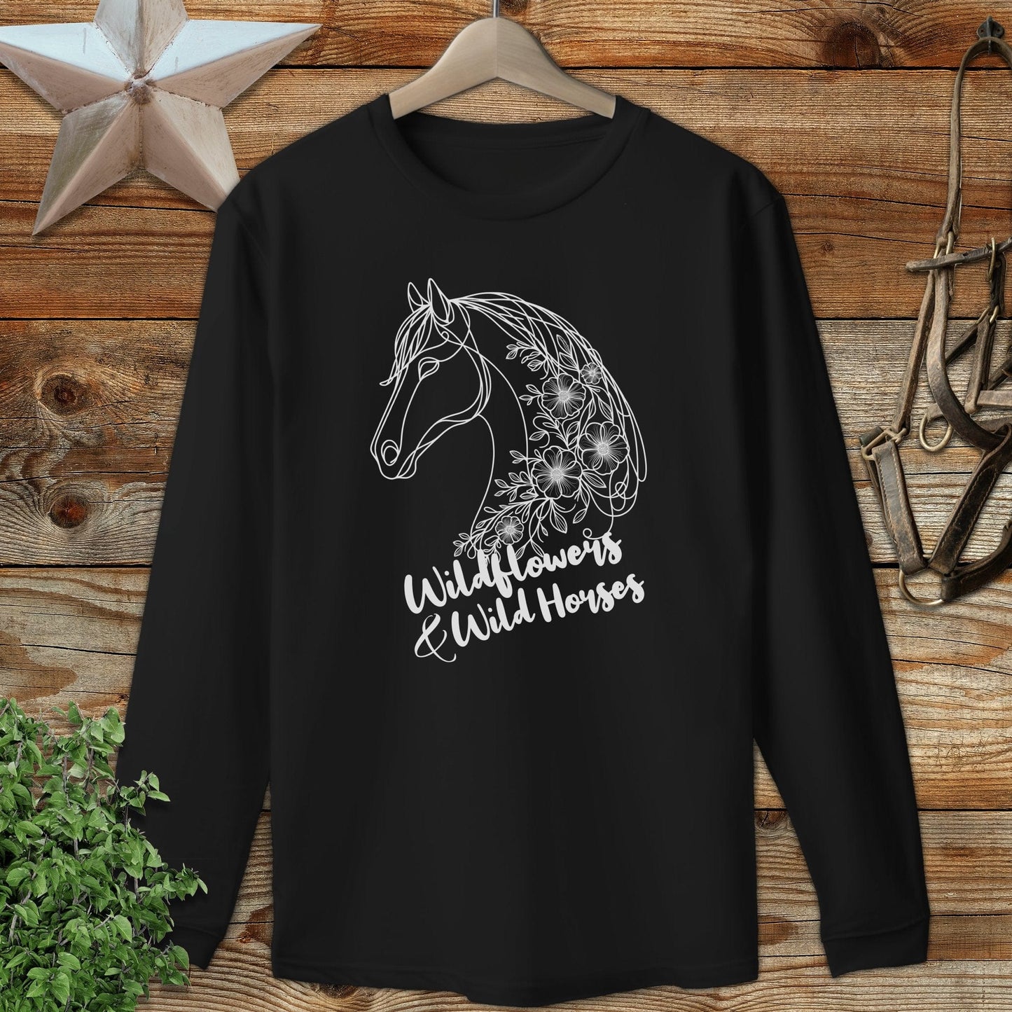 Wildflowers And Wild Horses Long Sleeve Tee