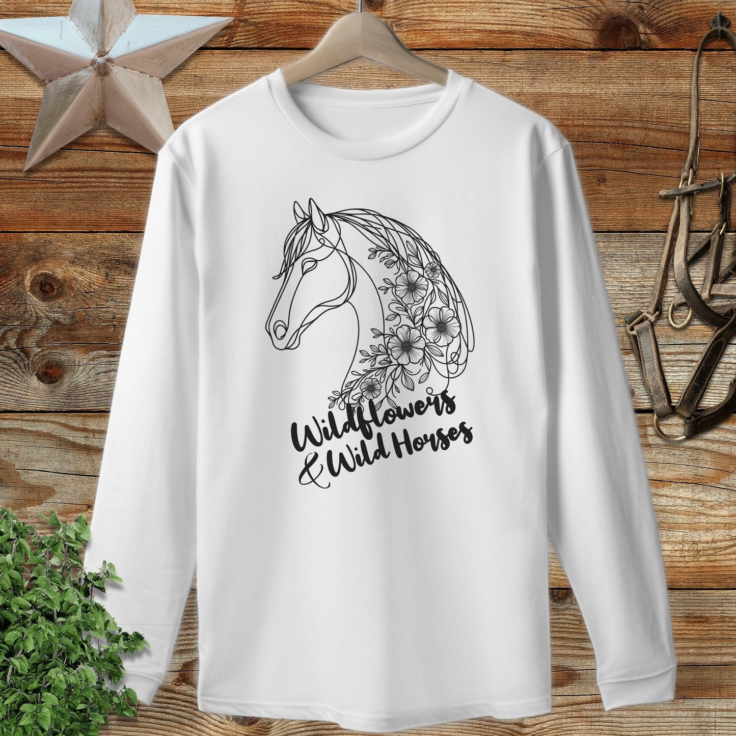 Wildflowers And Wild Horses Long Sleeve Tee