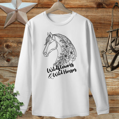 Wildflowers And Wild Horses Long Sleeve Tee