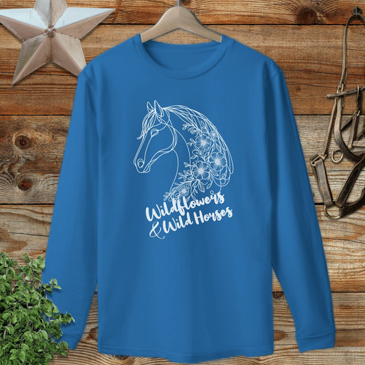 Wildflowers And Wild Horses Long Sleeve Tee