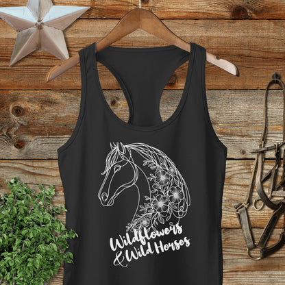 Wildflowers And Wild Horses Racerback Tank
