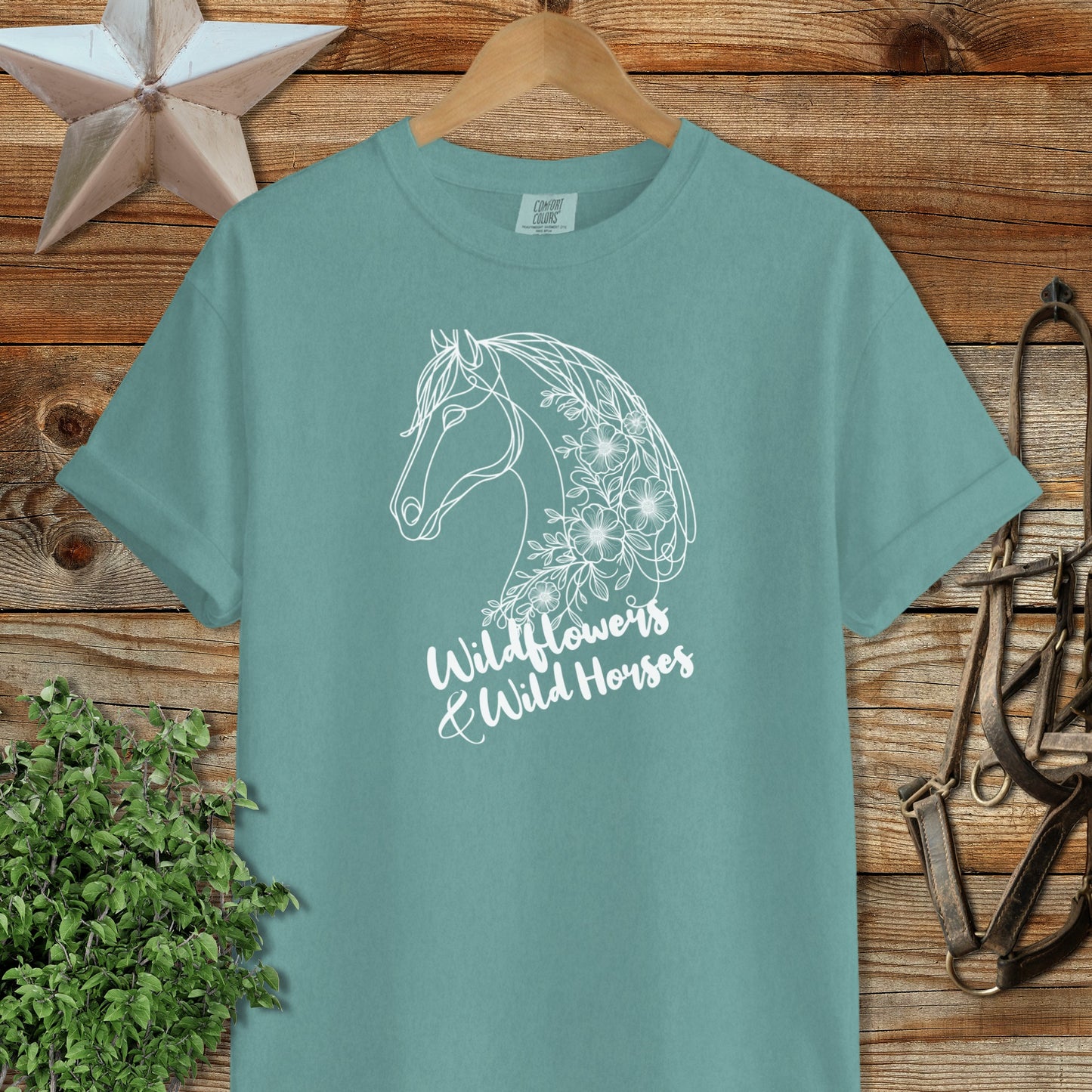 Wildflowers And Wild Horses Signature Tee