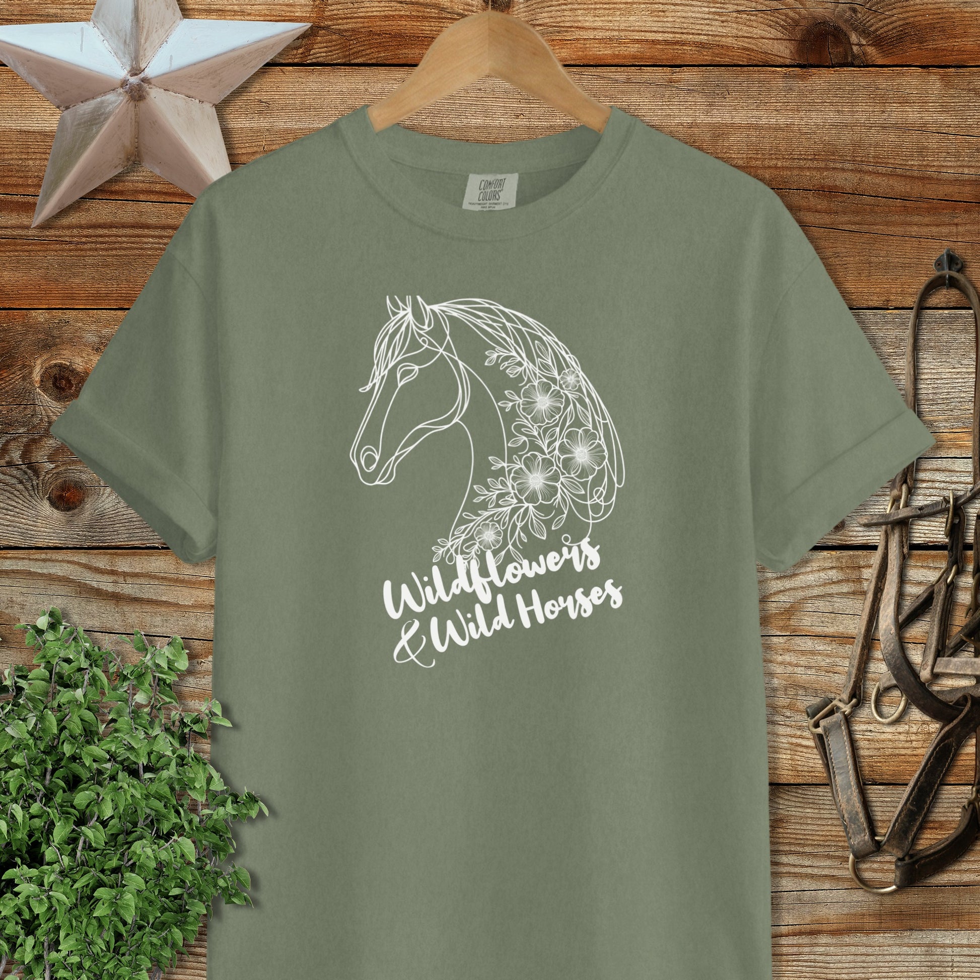 Wildflowers And Wild Horses Signature Tee