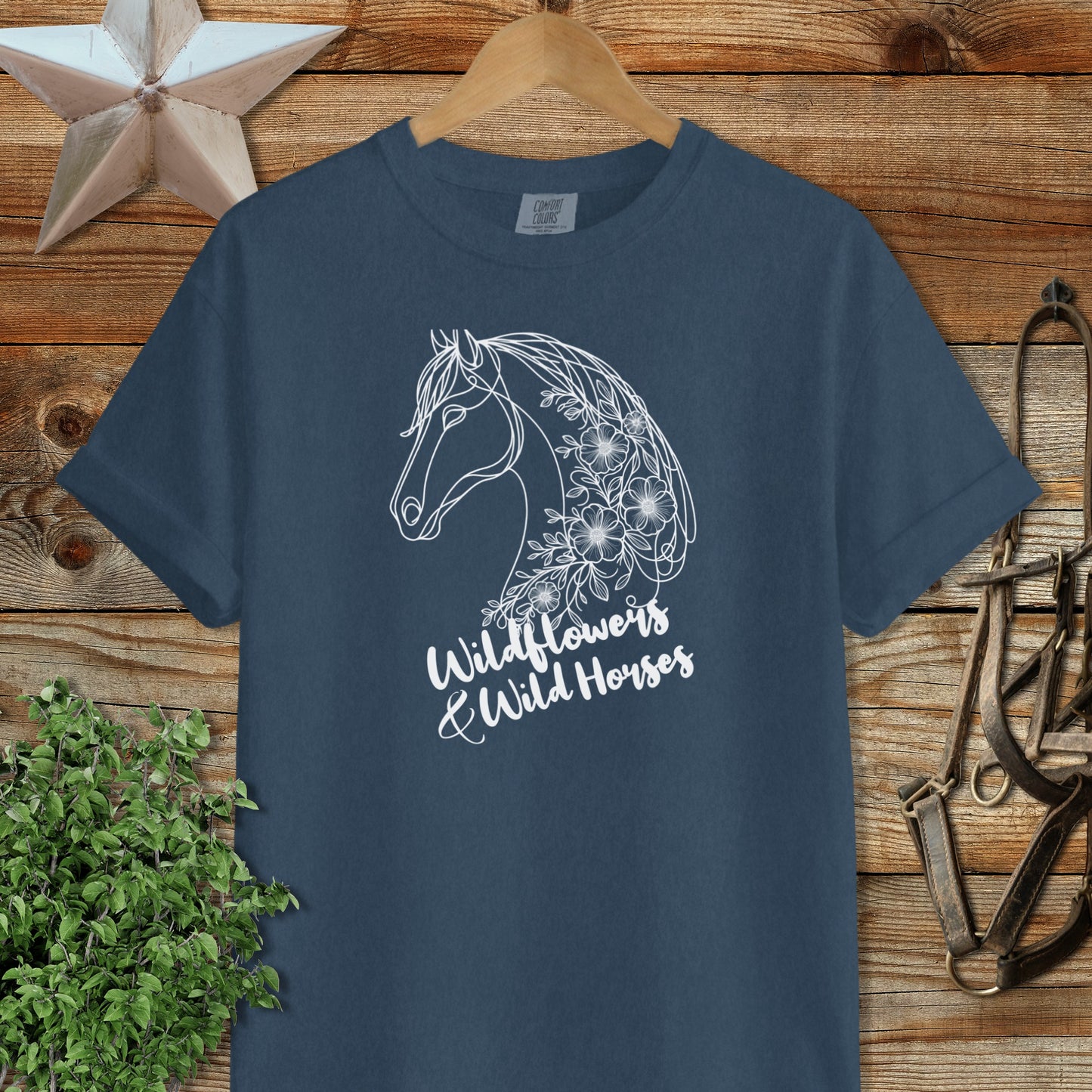 Wildflowers And Wild Horses Signature Tee