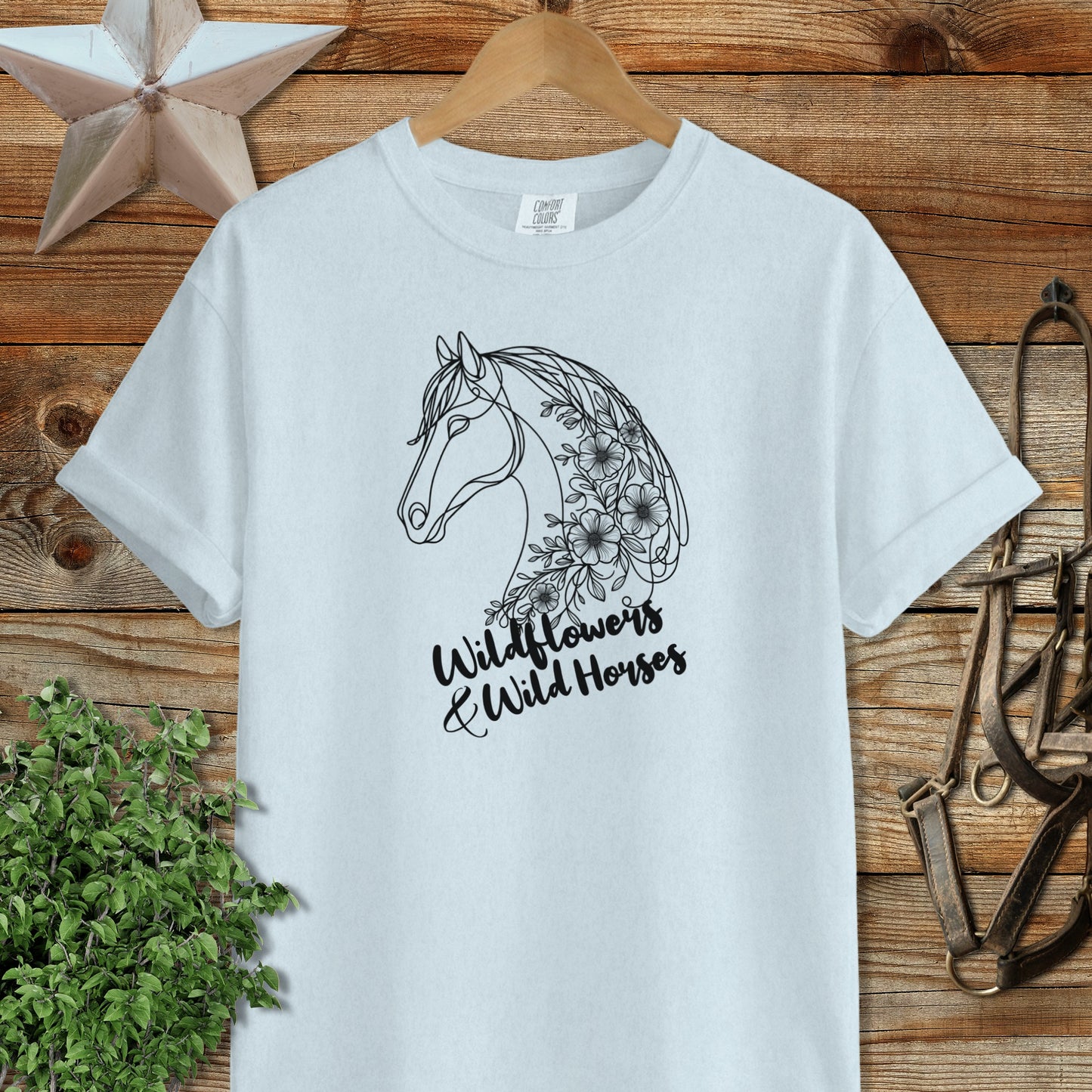 Wildflowers And Wild Horses Signature Tee