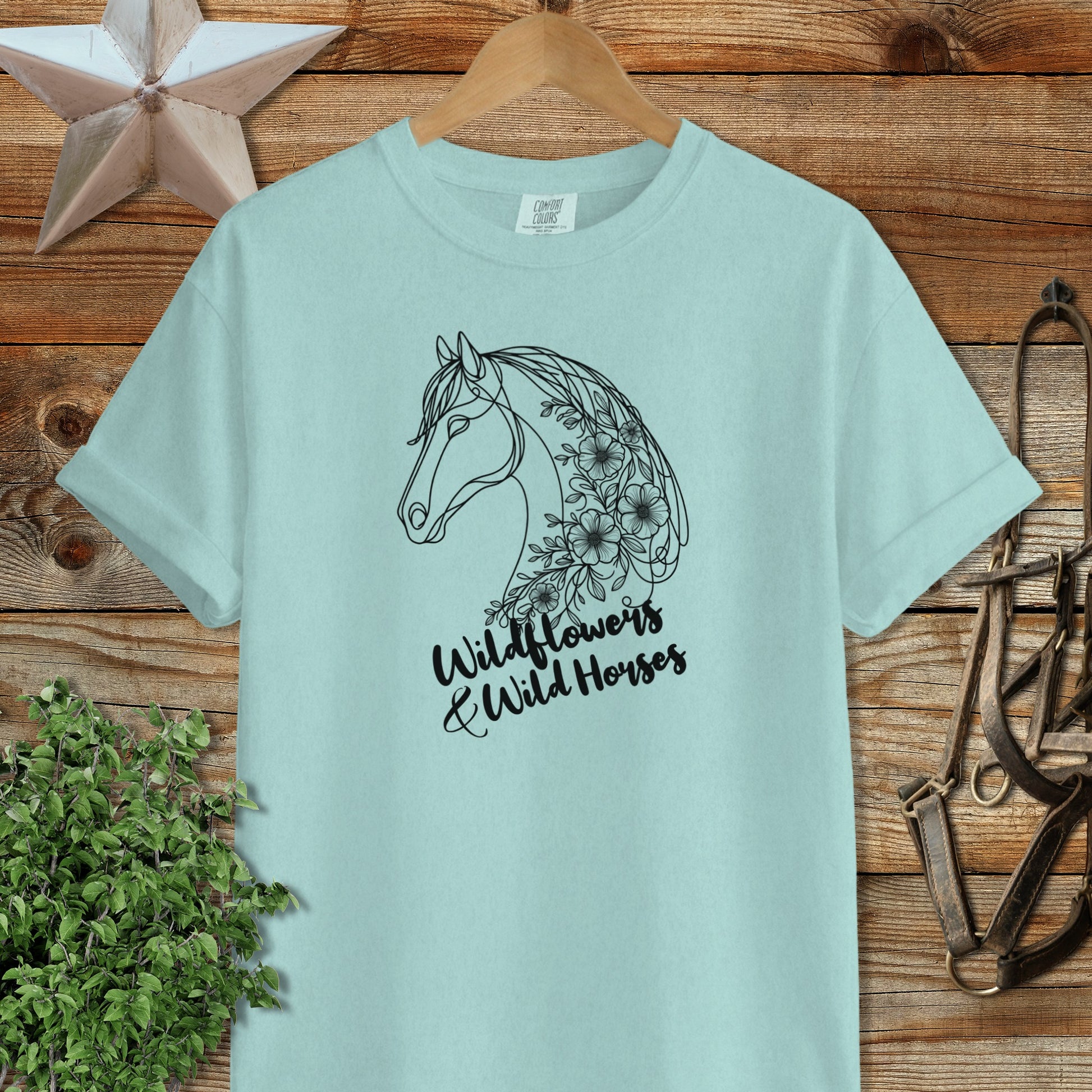 Wildflowers And Wild Horses Signature Tee
