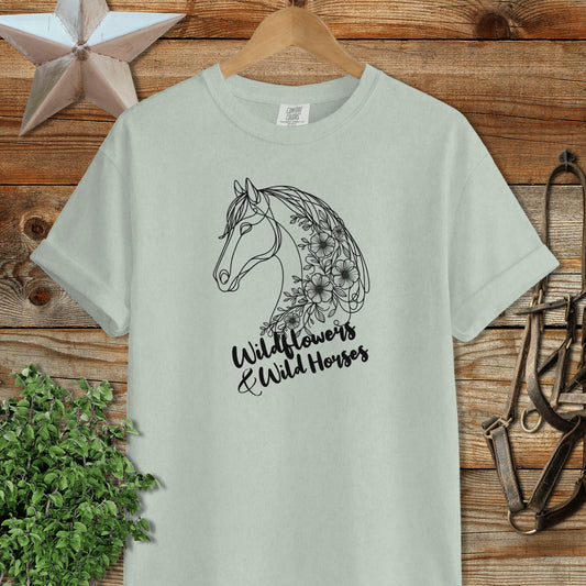 Wildflowers And Wild Horses Signature Tee