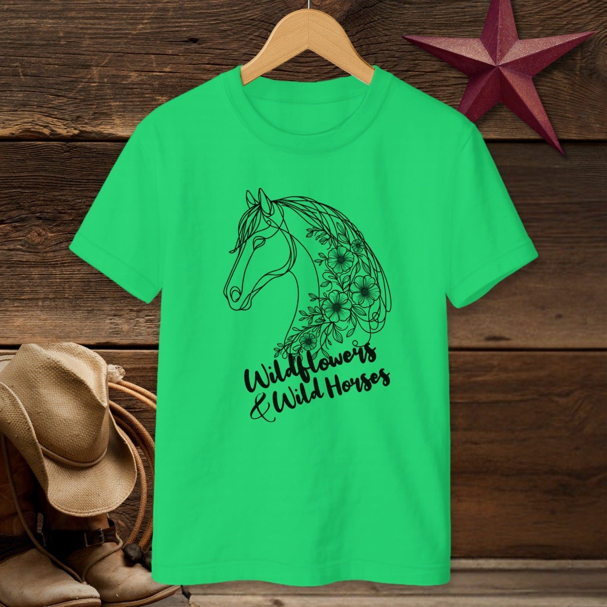 Wildflowers And Wild Horses T-Shirt (Youth)