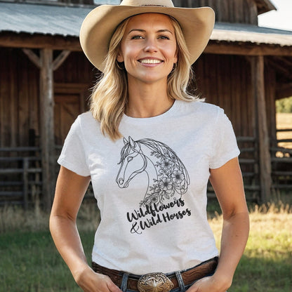 Wildflowers And Wild Horses T-shirt