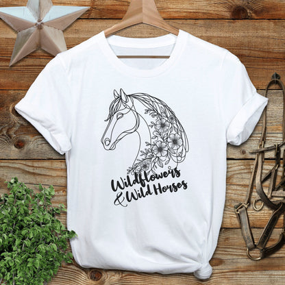 Wildflowers And Wild Horses T-shirt