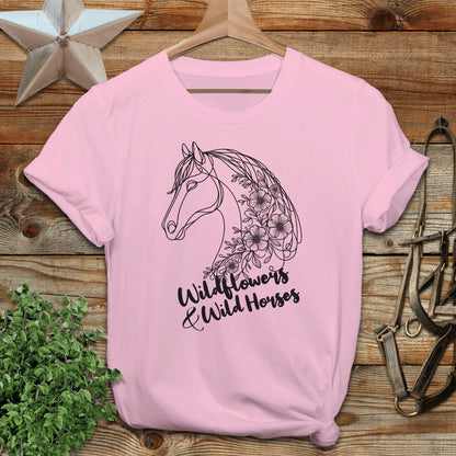 Wildflowers And Wild Horses T-shirt