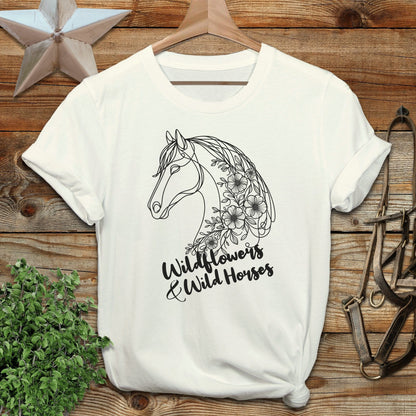 Wildflowers And Wild Horses T-shirt