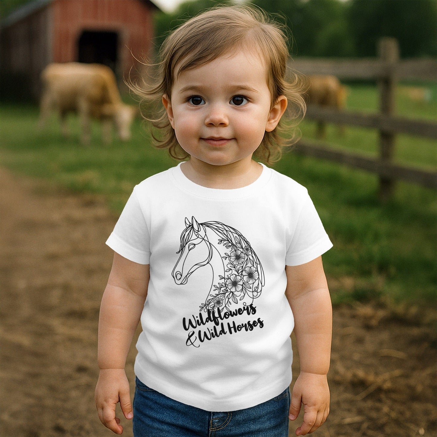 Wildflowers And Wild Horses T-shirt (Toddler)