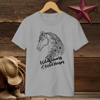Wildflowers And Wild Horses T-shirt (Youth)