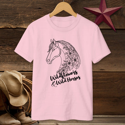 Wildflowers And Wild Horses T-shirt (Youth)
