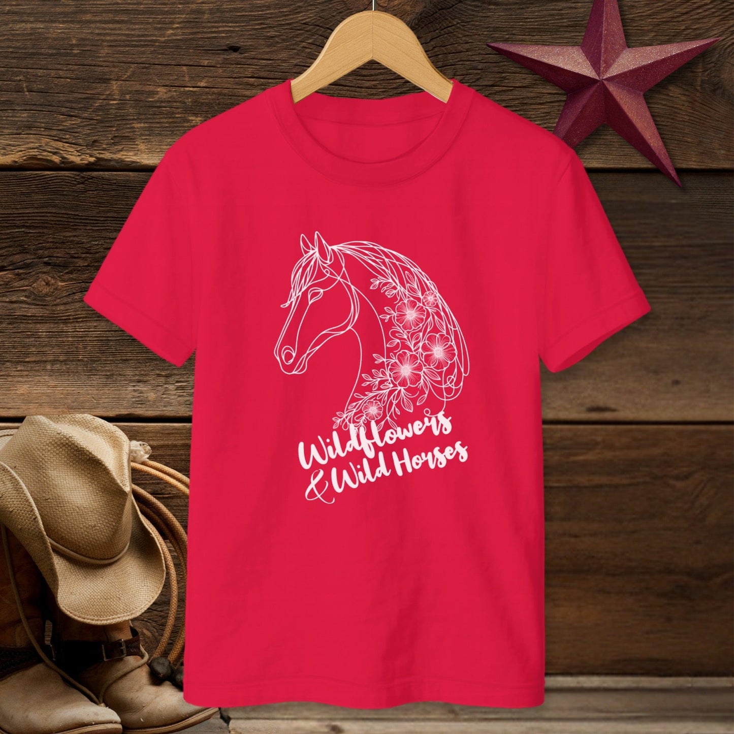 Wildflowers And Wild Horses T-shirt (Youth)