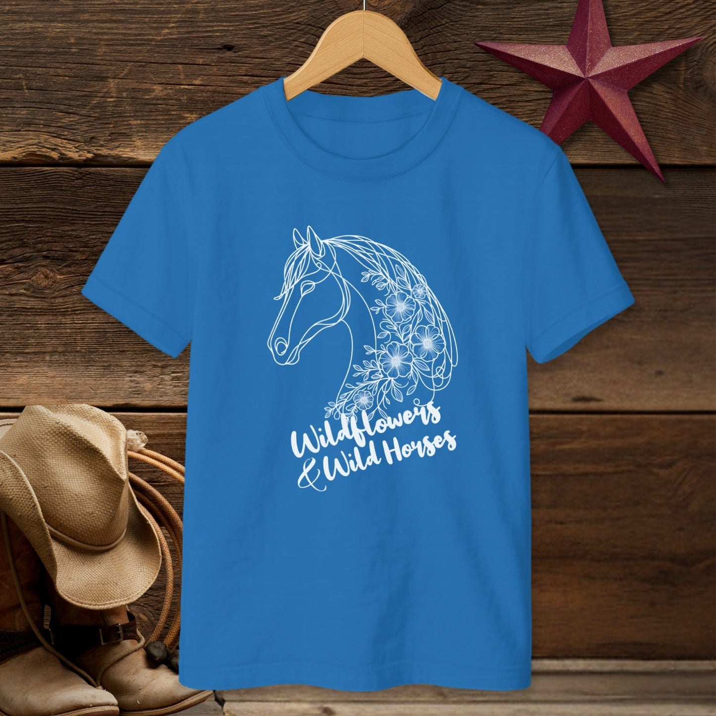 Wildflowers And Wild Horses T-shirt (Youth)