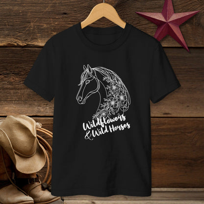 Wildflowers And Wild Horses T-shirt (Youth)