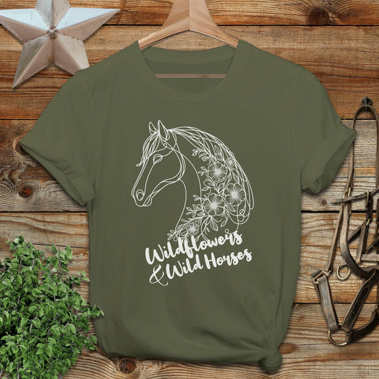 Wildflowers And Wild Horses T-shirt