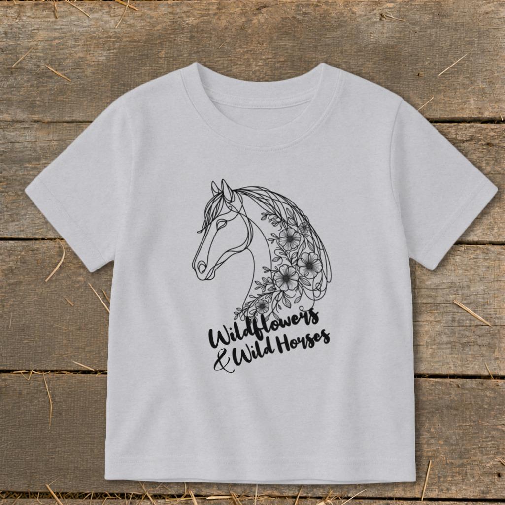 Wildflowers And Wild Horses Toddler Tee