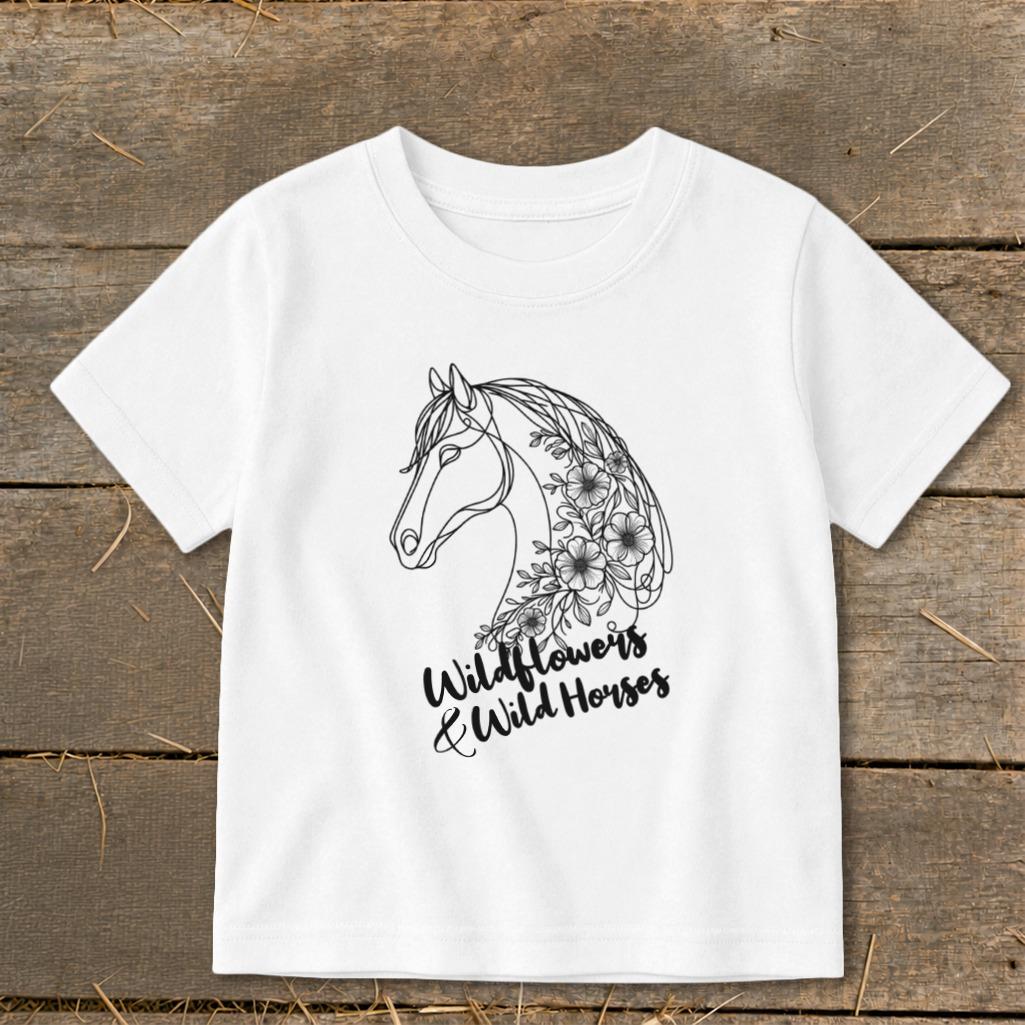 Wildflowers And Wild Horses Toddler Tee