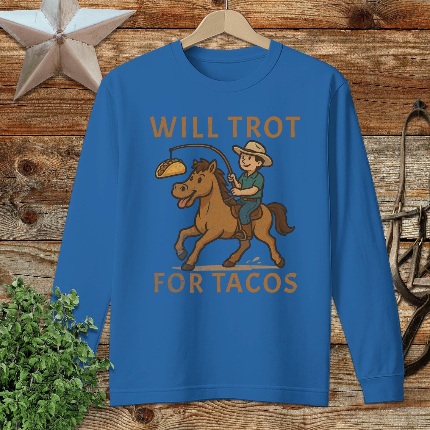 Will Trot for Tacos Long Sleeve Tee