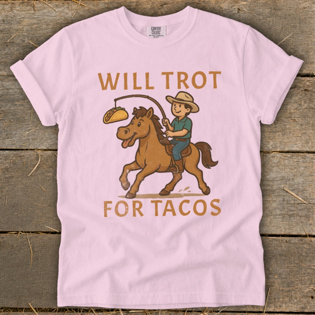 Will Trot for Tacos Signature Tee
