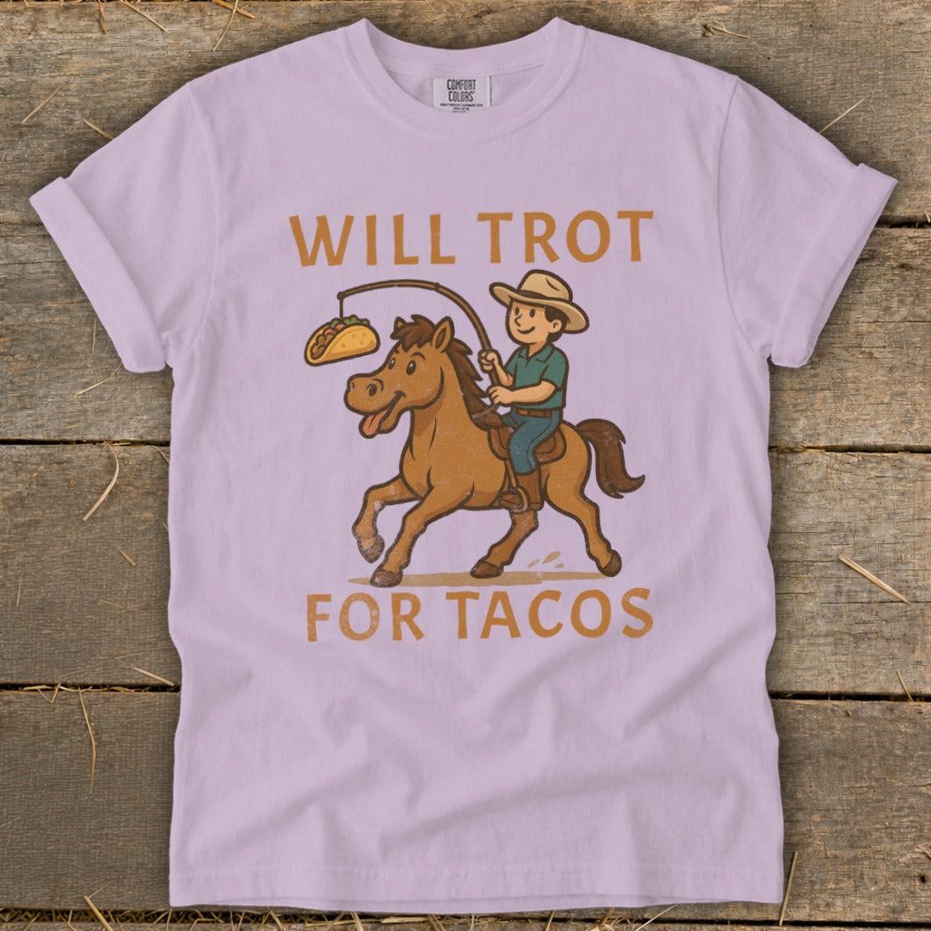 Will Trot for Tacos Signature Tee