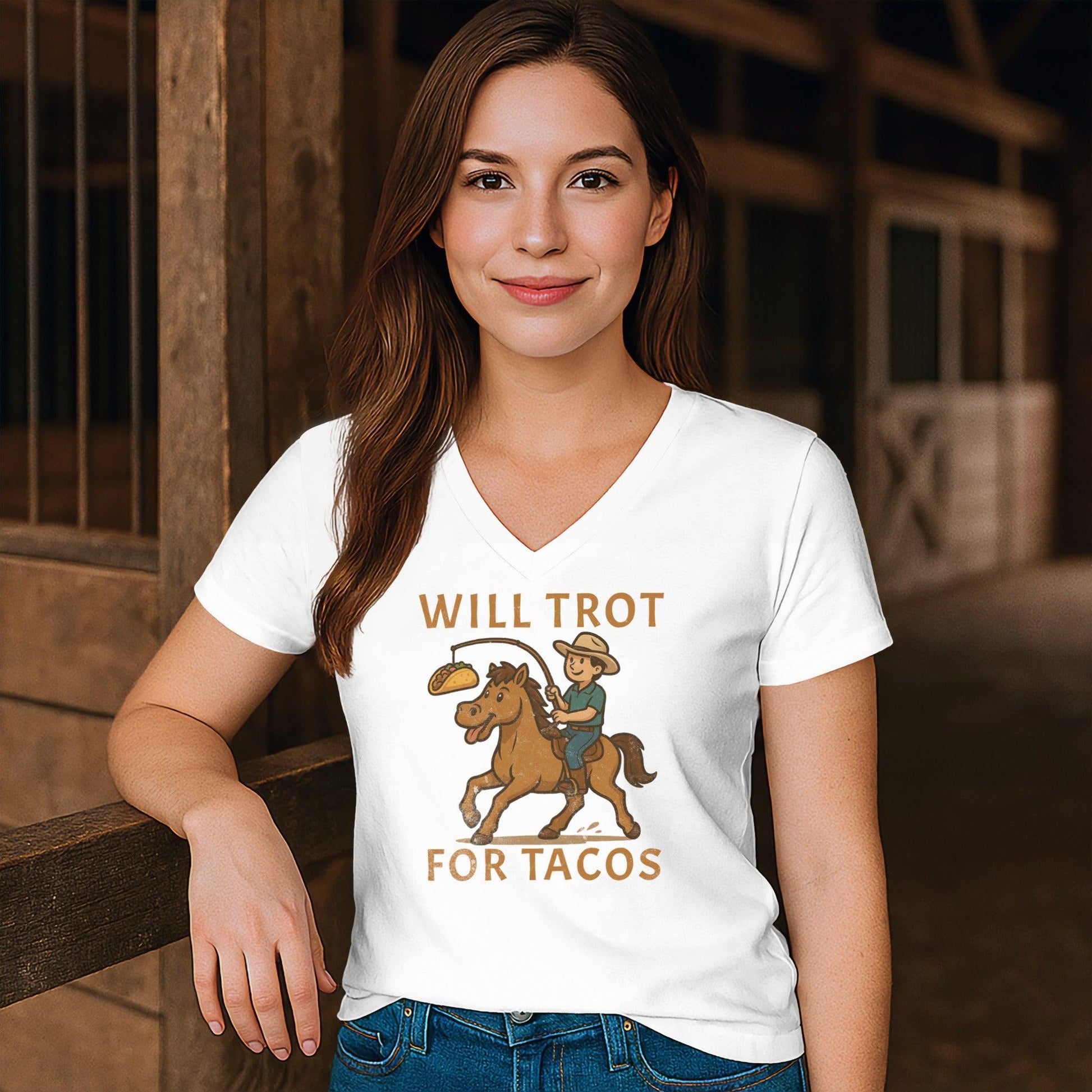 Will Trot for Tacos V-neck