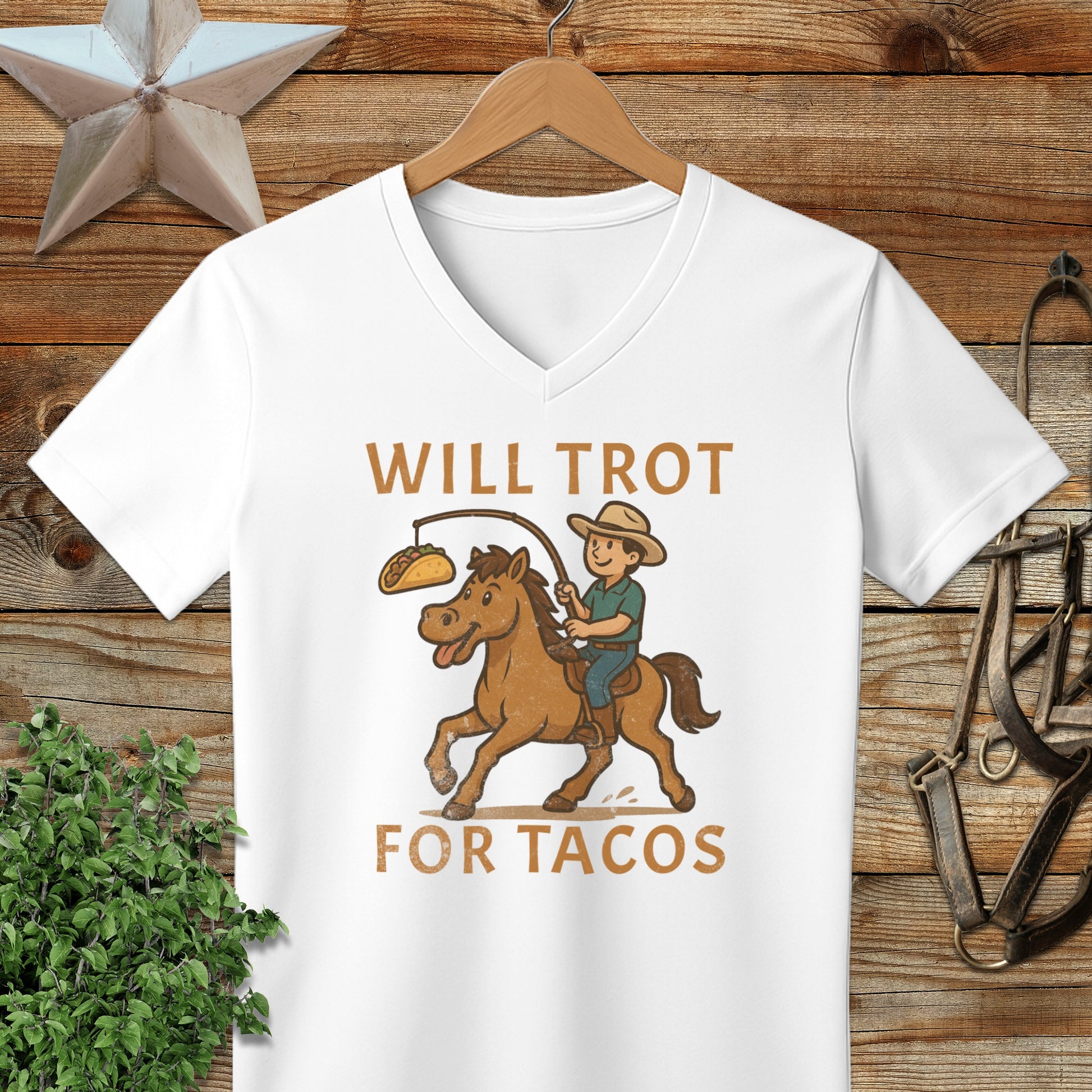 Will Trot for Tacos V-neck
