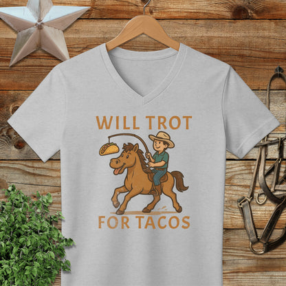 Will Trot for Tacos V-neck