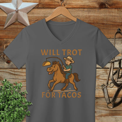Will Trot for Tacos V-neck