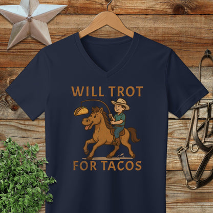 Will Trot for Tacos V-neck
