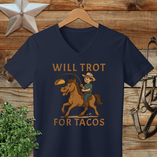 Will Trot for Tacos V-neck
