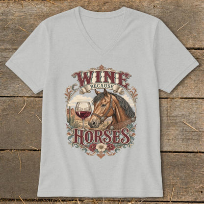 Wine Because Horses V-neck