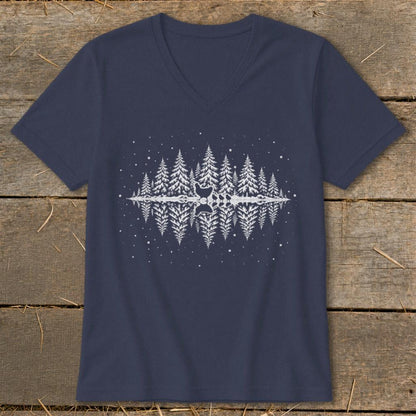 Winter Chickens V-neck