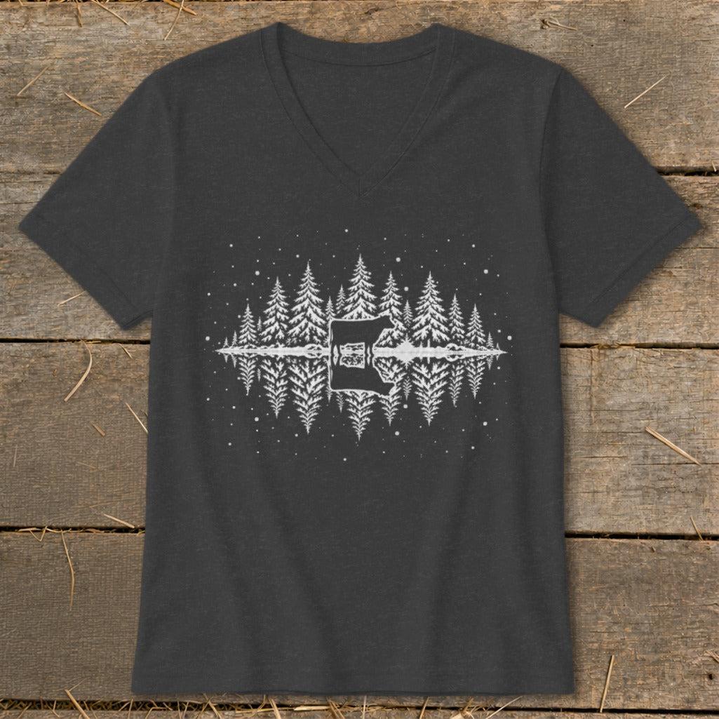 Winter Cow V-neck