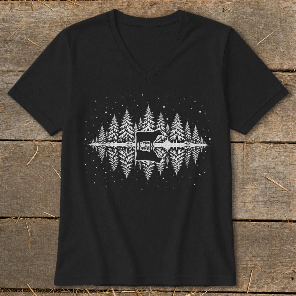 Winter Cow V-neck